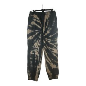 Women's Tie-Dye Jogger Pants - Black and Tan